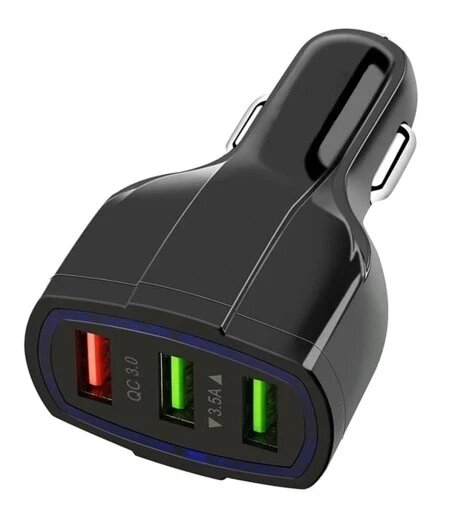 Автомобільна зарядка для телефона швидка 3x usb 3.0 PLS34F від компанії Euromarka - фото 1