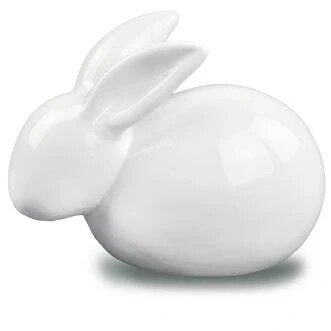 Біла фігурка Великодній керамічний кролик 17x13 Статуетка Бренд Європи від компанії Euromarka - фото 1
