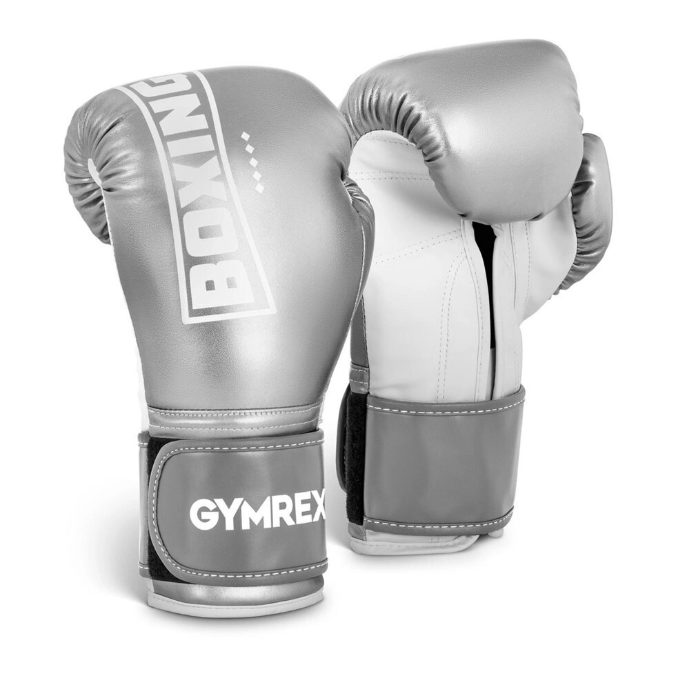 Бокс -рукавички - 12 унцій - Срібний металевий Gymrex (-) від компанії Euromarka - фото 1