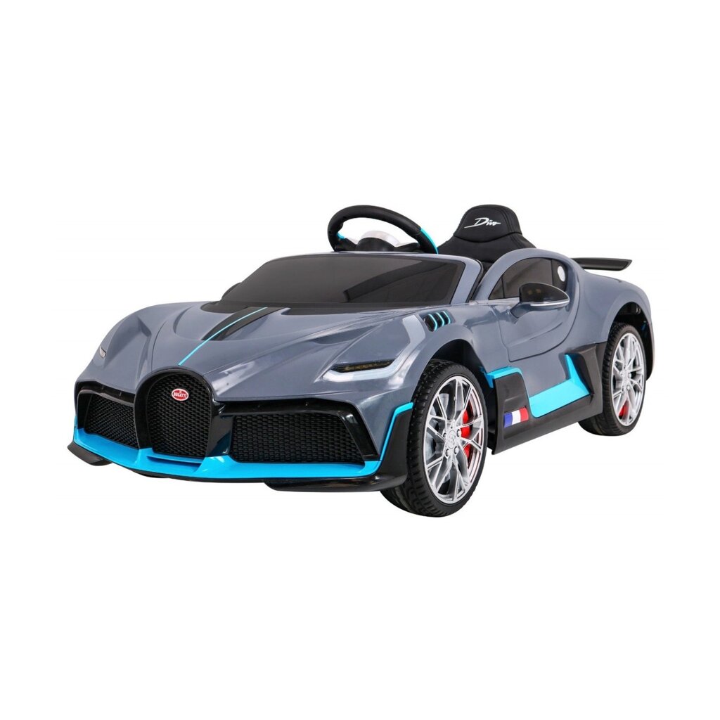 Bugatti Divo Дитячий автомобіль на акумуляторі Сірий + Пульт дистанційного керування + EVA + Безплатний від компанії Euromarka - фото 1