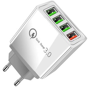 Зарядний пристрій 4xusb quick charge 3.0 6262