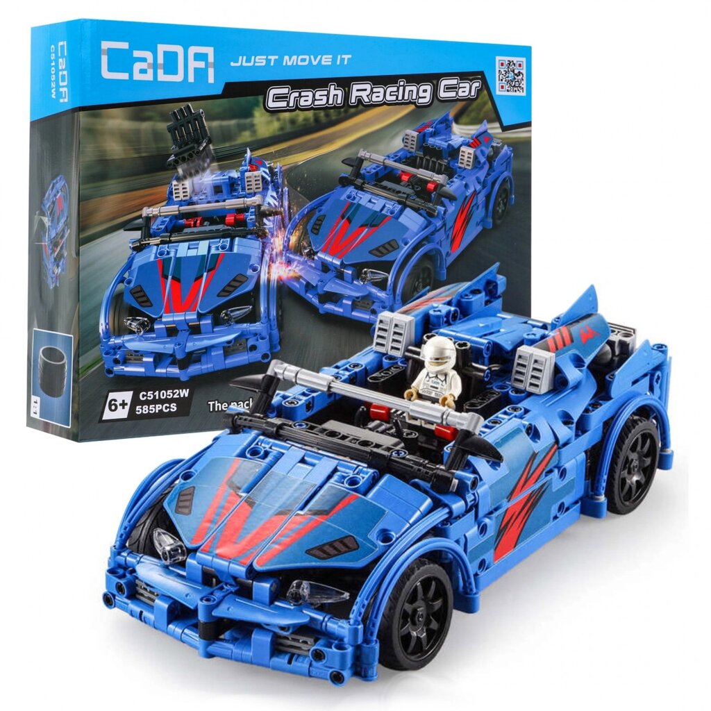 CaDA 585 технічних блоків Дистанційно керований Crush Racing Car для дітей 6+.Машинка з катапультою. від компанії Euromarka - фото 1