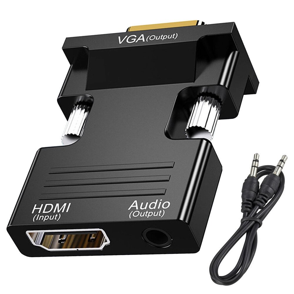 D-sub аудіоконвертер адаптер від hdmi до vga 6253 від компанії Euromarka - фото 1