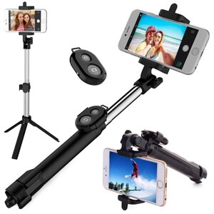 Тримач для селфі Stich tripod Stick штатив пульт дистанційного керування 4094