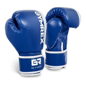 Дитячі боксерські рукавички - білі / сині - 6 унцій Gymrex (