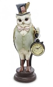 Действие фигура сова с часами O169 Sow Clock камин Статуэтка Бренд Европы