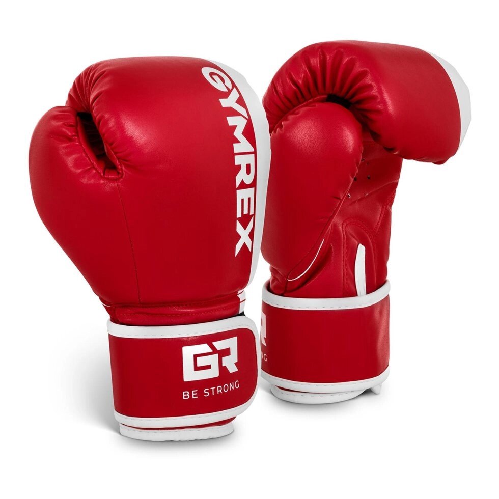 Дитячі боксерські рукавички - білі / червоні - 6 унцій Gymrex (-) від компанії Euromarka - фото 1