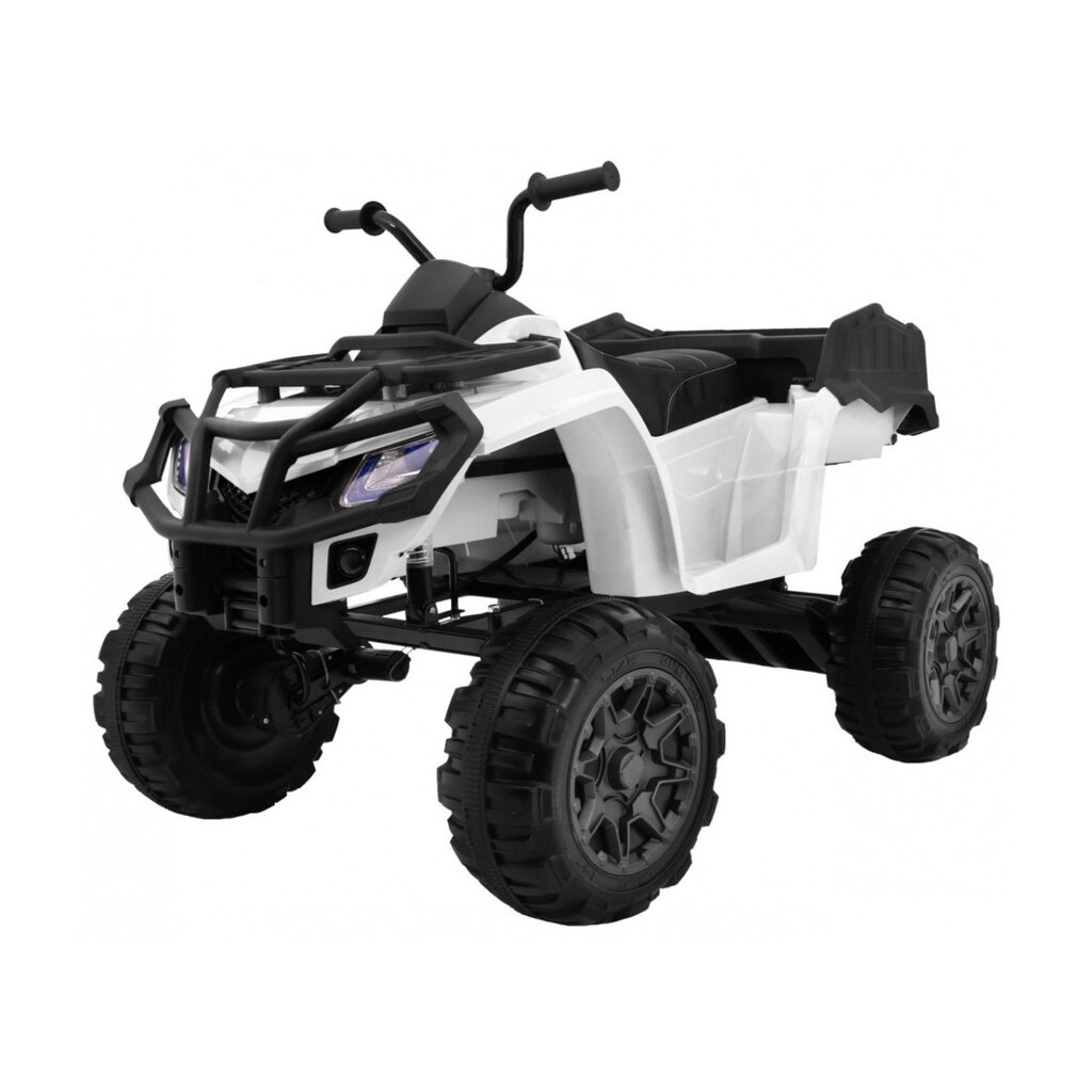 Дитячий квадроцикл Quad XL на акумуляторі Білий + привод 4х4 + Багажний відсік + Вільний старт + EVA + від компанії Euromarka - фото 1