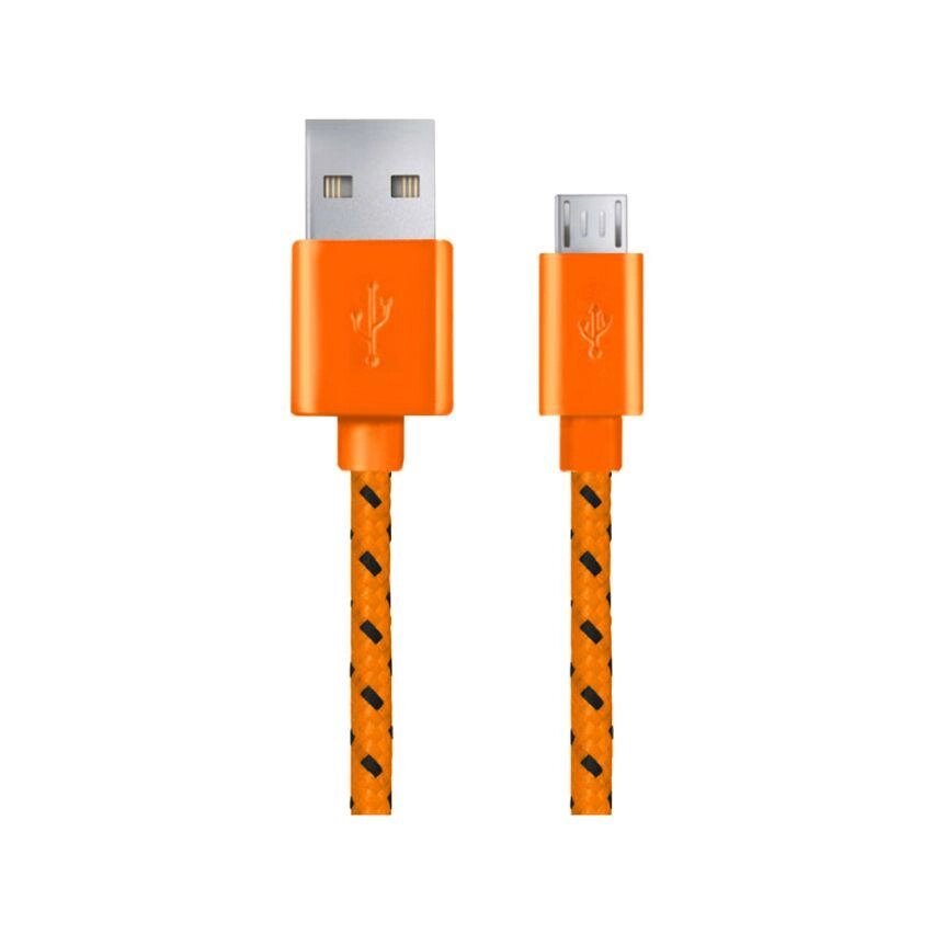 Esperanza кабель micro usb 2.0 a-b m/m 1.0 m плоске обплетення чорний EB175OB від компанії Euromarka - фото 1