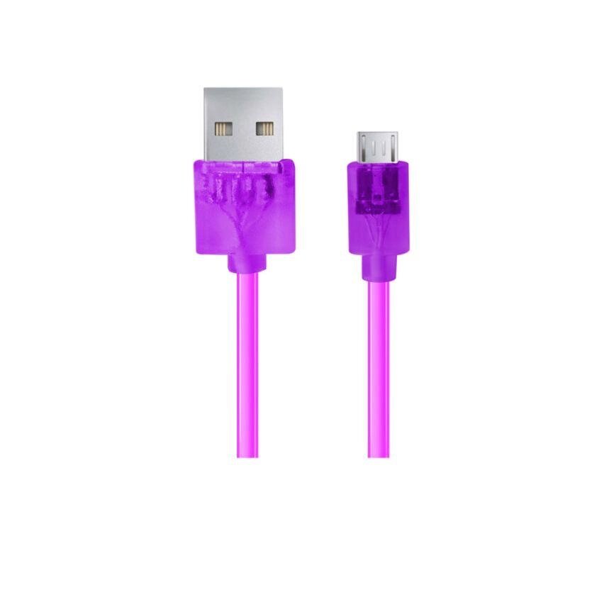 Esperanza кабель micro usb 2.0 a-b m/m 1.5 m жовтогарячий прозорий EB184V від компанії Euromarka - фото 1