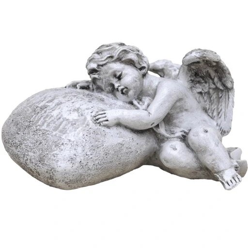 Figurine декоративний ангел для могили надгробки серце Статуетка Бренд Європи від компанії Euromarka - фото 1