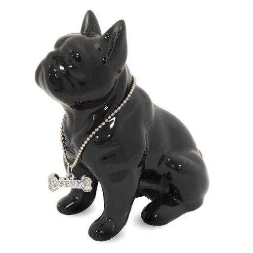 Figurine Dog Бульдог Французька кераміка чорний 10см Статуетка Бренд Європи від компанії Euromarka - фото 1