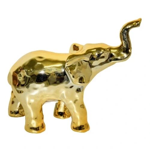 Figurine слон золото 15x6,5x14,5см Статуетка Бренд Європи від компанії Euromarka - фото 1