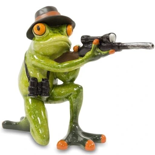 Figurine жаба прикраси кераміки мисливець Статуетка Бренд Європи від компанії Euromarka - фото 1