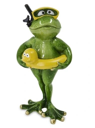 Figurine жаба прикраси кераміки плавець Статуетка Бренд Європи від компанії Euromarka - фото 1