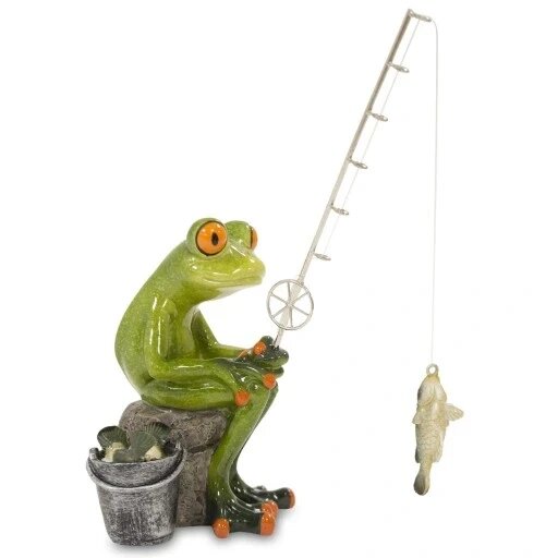 Figurine жаба рибалки Статуетка Бренд Європи від компанії Euromarka - фото 1