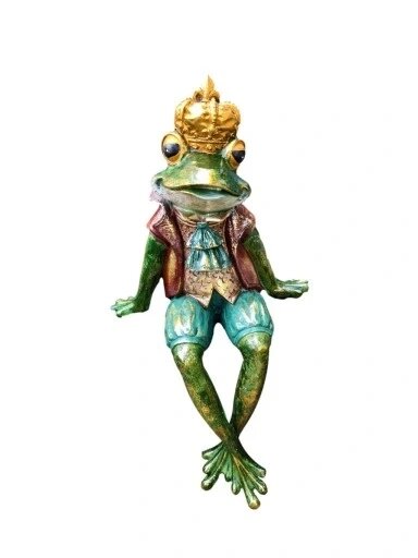 Figurine жаба в золотий короні 29,5x17.5x14см Статуетка Бренд Європи від компанії Euromarka - фото 1