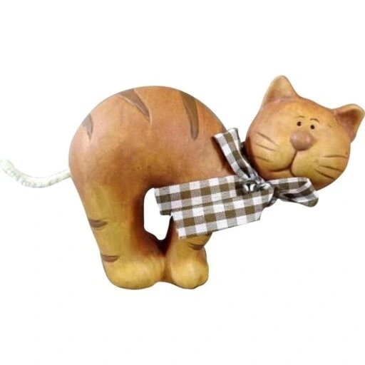 Фігурка кішка керамічні коричневі прикраси Статуетка Бренд Європи від компанії Euromarka - фото 1