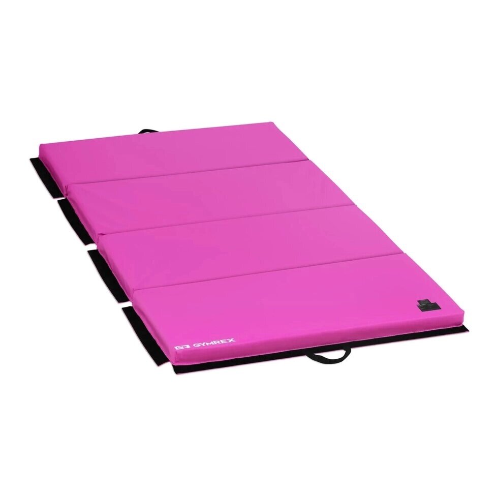 Гімнастичний килим - 200 x 100 x 5 см - складання - рожевий - завантажте до 170 кг Gymrex EX10230197 (-)} від компанії Euromarka - фото 1