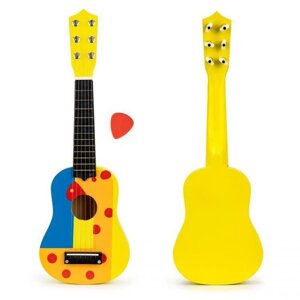 Гітара детскаядеревянниекубовідно-жовті металеві струни Польща