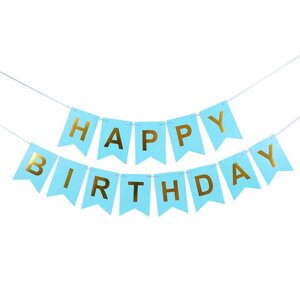 Блакитна гірлянда з днем народження GALAXY NO. 60522_NIEBIESKA