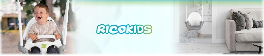 Гойдалка Ricokids 3в1, сіро-біла від компанії Euromarka - фото 1