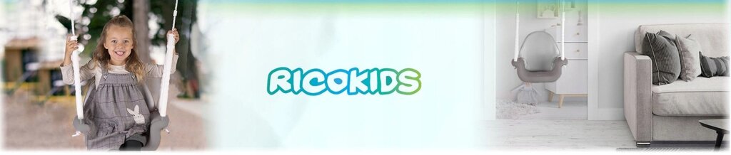 Гойдалка Ricokids Elephant 3в1, сіро-біла від компанії Euromarka - фото 1