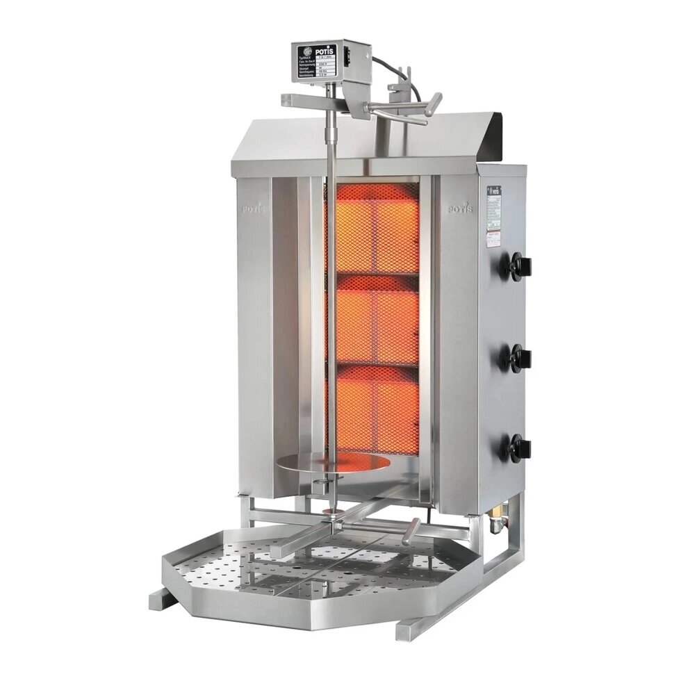 Hebab Toaster - 8400 W - Природний газ POTIS EX10430007 Вертикальні грилі (-) від компанії Euromarka - фото 1
