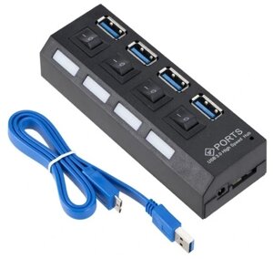 Hub usb 3.0 активний розгалужувач на 4 порти AK244B