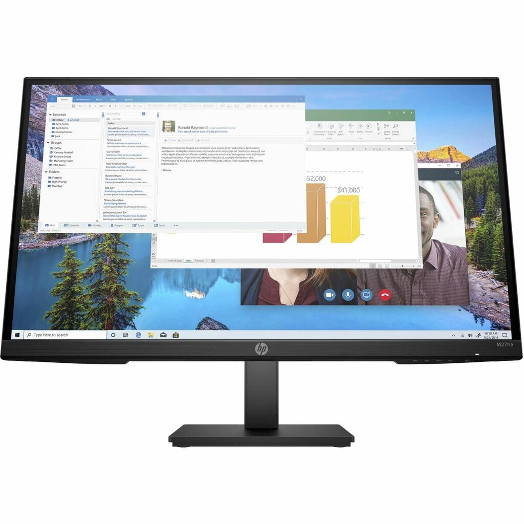 Ігровий монітор Hp M27Ha 27 дюймів, Full HD, світлодіодний, Ips, без мерехтіння, 50-60 Гц від компанії Euromarka - фото 1