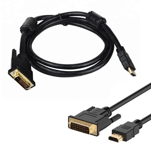 Кабель 2м hdmi-dvi gold 10gb 1.3b 2560x1600p Aptel HD8 від компанії Euromarka - фото 1