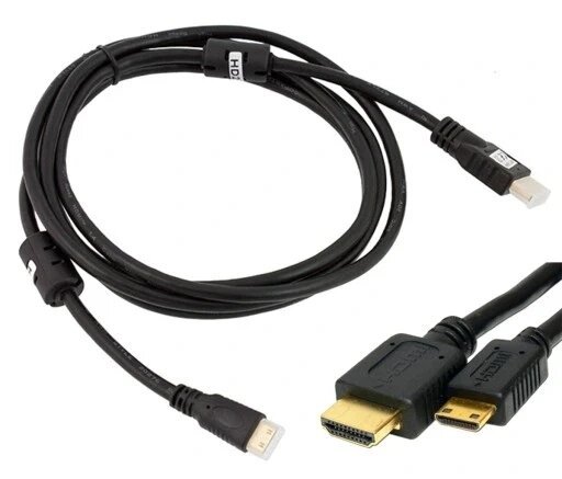 Кабель кабель hdmi - mini hdmi gold full 2м Hertz HD21 від компанії Euromarka - фото 1