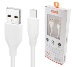 Кабель usb cable 1 м блискавка iphone білий Aptel KK23