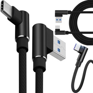 Кабель usb кабель usb-c type з кутовою для заряджання qc для телефона 1 м