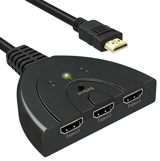 Кабельний трійник hdmi 3x port full hd 3d APT HD28B від компанії Euromarka - фото 1