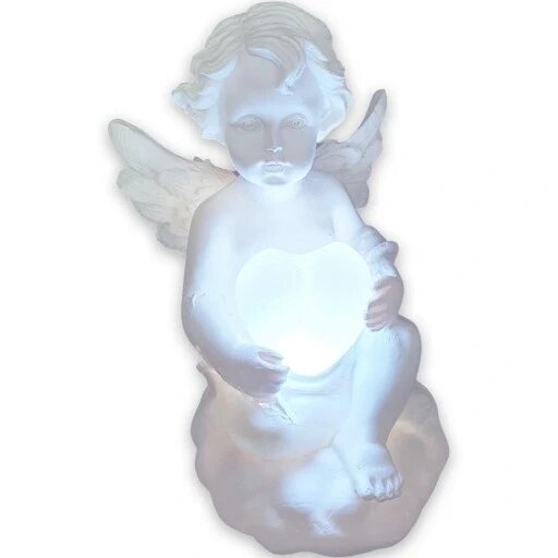 Картридж ангелів з світять серцями світлодіодні могили Статуетка Бренд Європи від компанії Euromarka - фото 1