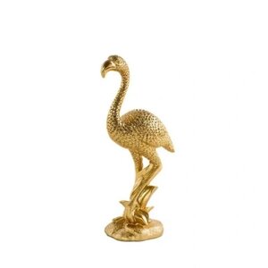 Керамічна цифра 12x9x28 Gold Flamingo Статуетка Бренд Європи