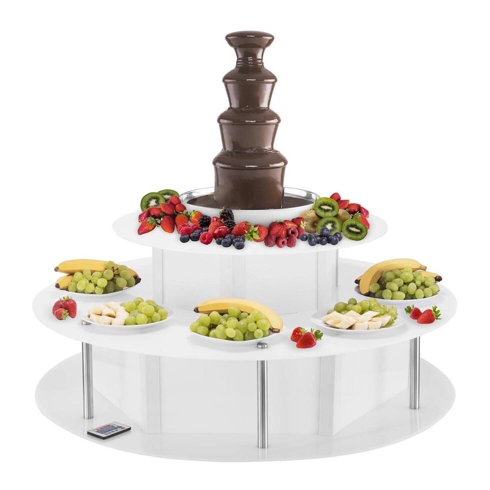 Kit: Chocolate Fountain - 4 підлоги - 6 кг + платформа - LED - 2 підлоги Royal Catering (-)}}}} від компанії Euromarka - фото 1