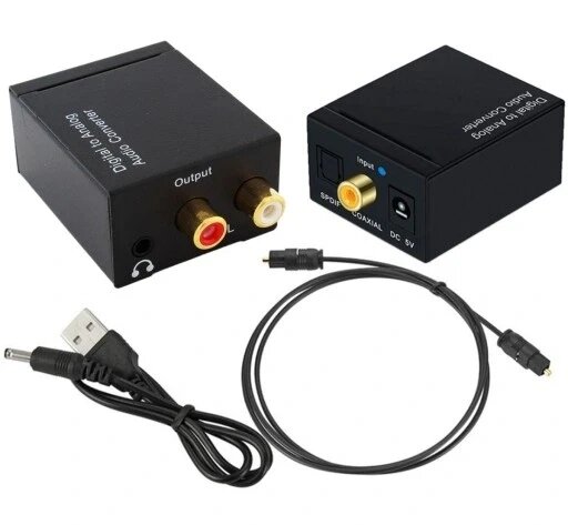 Коаксіальний spdif toslink 2 x rca jack конвертер Aptel AK319A від компанії Euromarka - фото 1