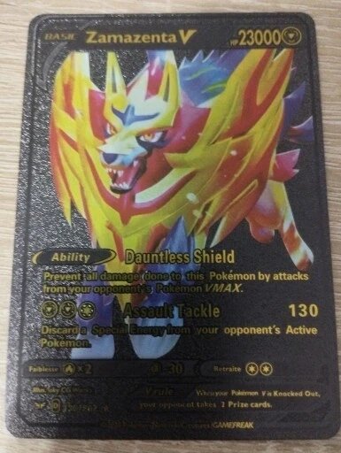 Колекційна карта Чорна Pokemon Zamazenta High Hp Foteleamo від компанії Euromarka - фото 1