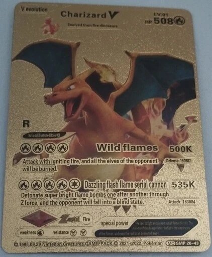 Колекційна золота карта Pokemon Foteleamo від компанії Euromarka - фото 1