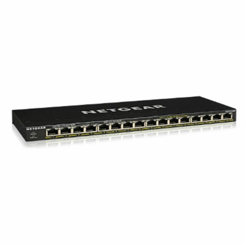 Комутатор Netgear Gs316P-100Eus Rj-45X16, чорний від компанії Euromarka - фото 1