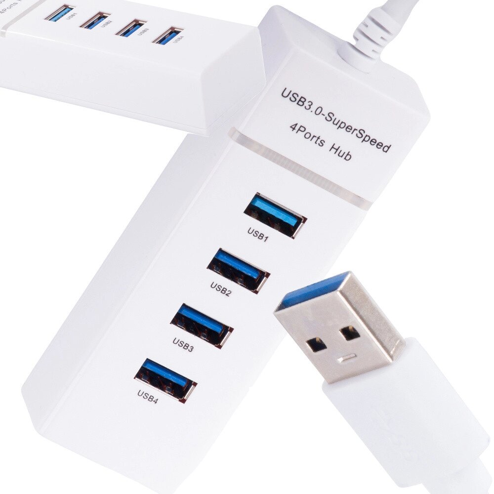 Концентратор USB 3.0 Розгалужувач портів 4-портовий розгалужувач Адаптер від компанії Euromarka - фото 1