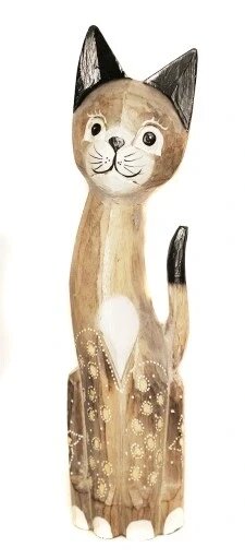 Кошеня кошеня кошеня дерев'яна статуетка 50см Індонезія Статуетка Бренд Європи від компанії Euromarka - фото 1