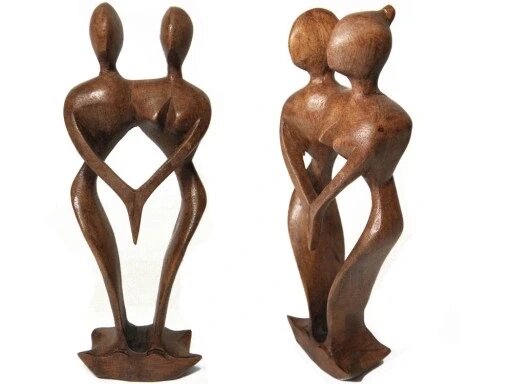 Красива любов скульптура деревина супер подарунок 20см Статуетка Бренд Європи від компанії Euromarka - фото 1
