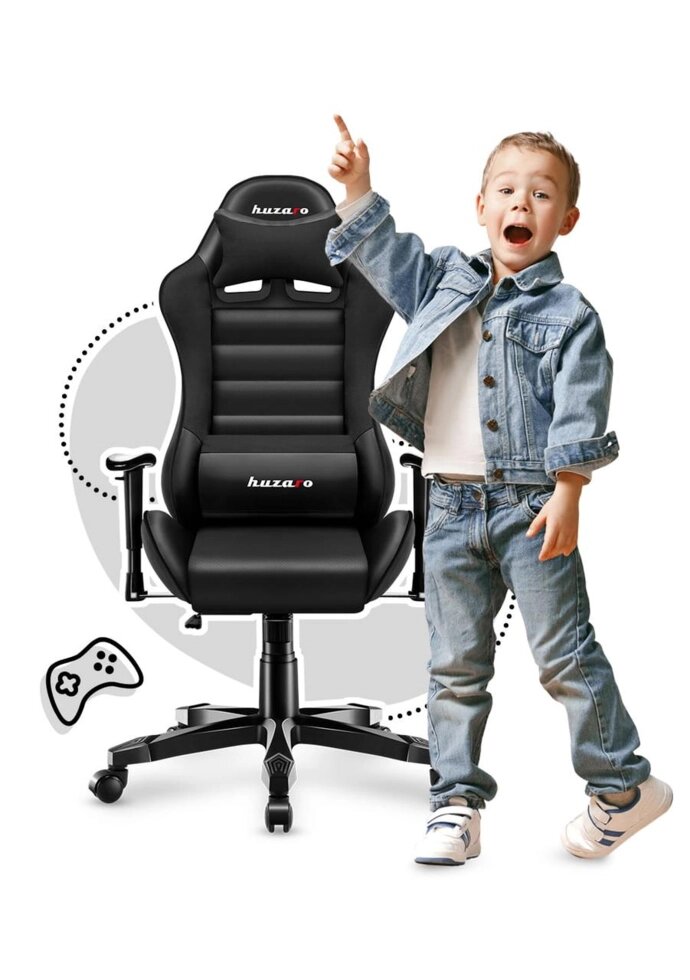 Крісло геймерське дитяче HUZARO RANGER 6.0 Black від компанії Euromarka - фото 1