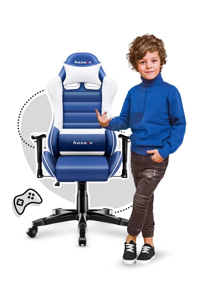 Крісло геймерське дитяче HUZARO RANGER 6.0 Blue від компанії Euromarka - фото 1