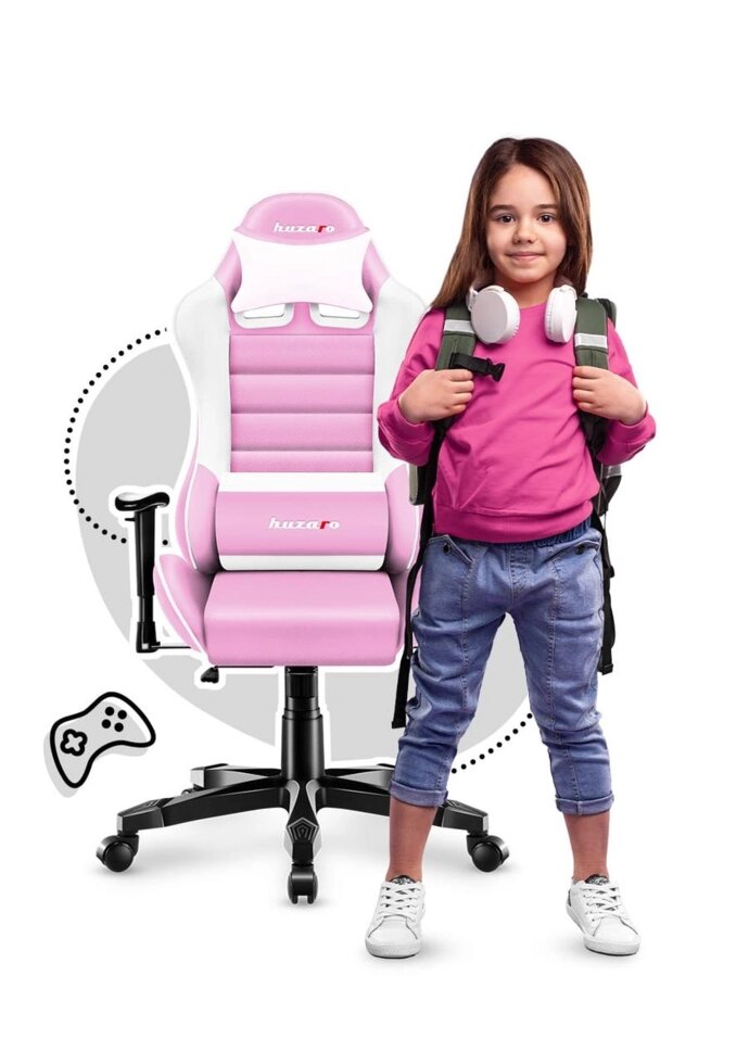 Крісло геймерське дитяче HUZARO RANGER 6.0 Pink від компанії Euromarka - фото 1