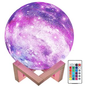 Нічник 3D rgb moon light з пультом дистанційного керування 15844