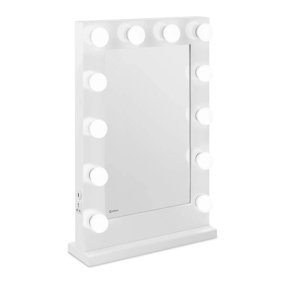 Makeup Mirror - LED - 78 x 50 см - 12 світлодіодні лампочки physa EX10040364 косметичні дзеркала ( -) від компанії Euromarka - фото 1